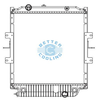 Radiador de caminhão de alto desempenho para ônibus Thomas Bus/freightliner Oem: 0060348, 60348, 115577, 10007088, 65509, 1050106, 1050105